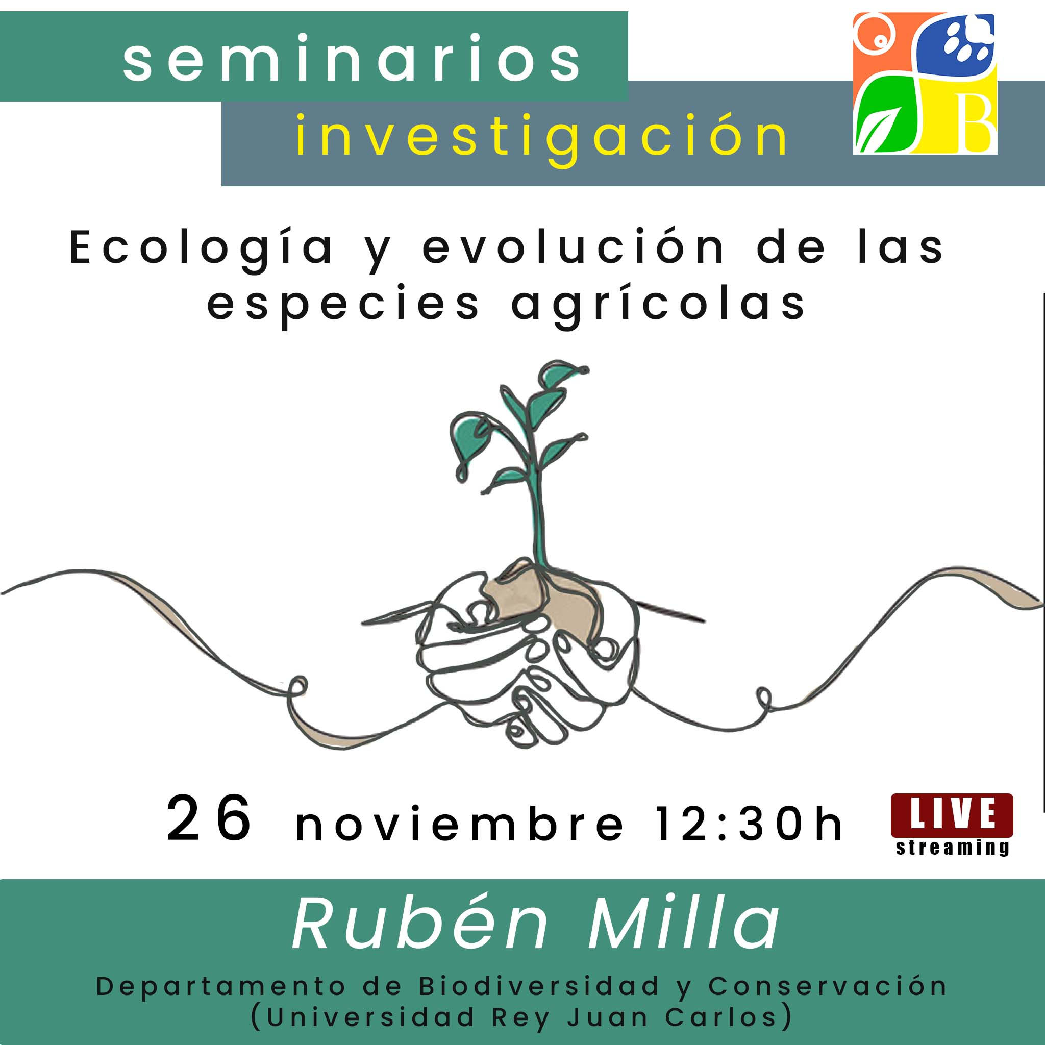 Conferencia: «Ecología y evolución de las especies agrícolas» 26 de noviembre - 1