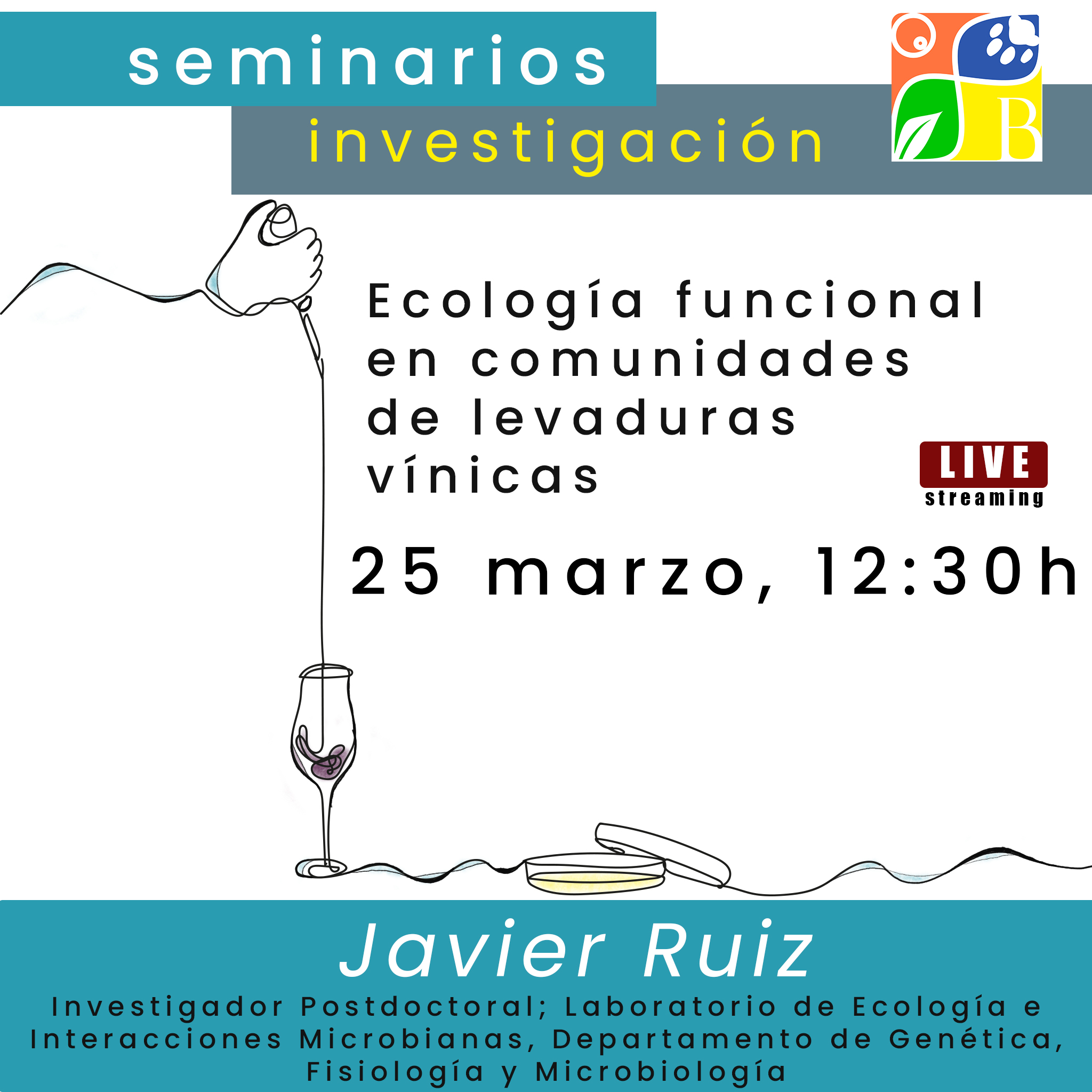 Conferencia: Ecología funcional en comunidades de levaduras vínicas. 25 de marzo de 2022