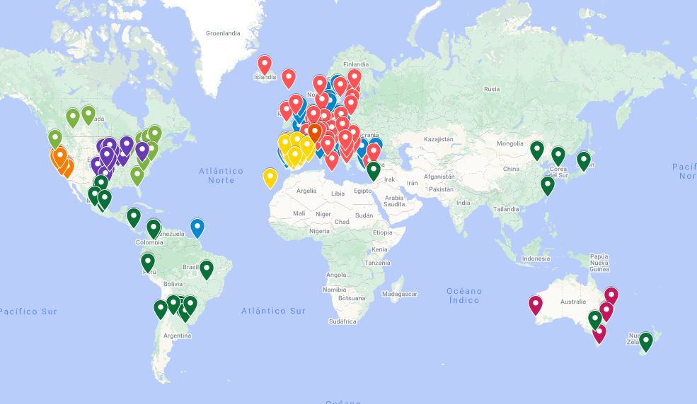 Mapa de movilidad saliente Biológicas