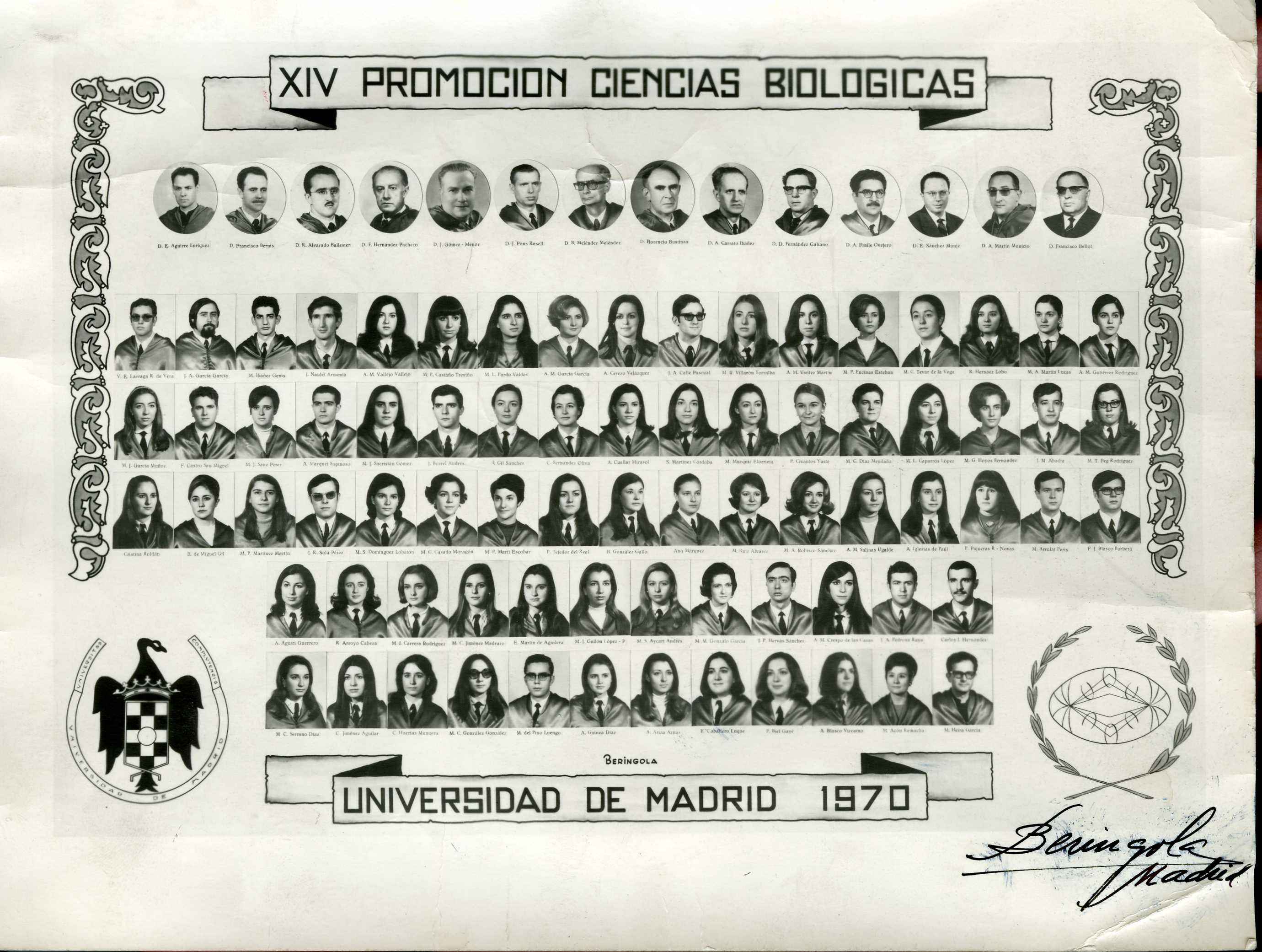 XIV Promoción de Licenciatura (1970)